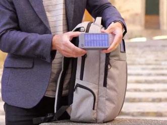 Backpack sports phone charger, anti-theft locker and hidden pockets